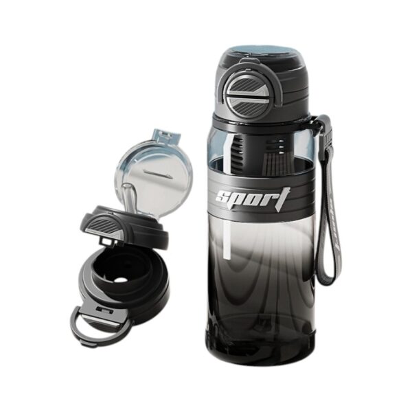 Φορητό παγούρι πλαστικό - 800ml - 616298 - Black - GoodFlix