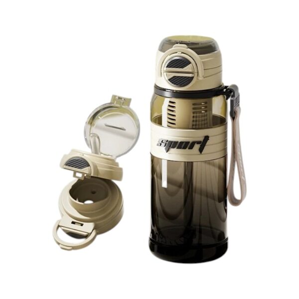 Φορητό παγούρι πλαστικό - 800ml - 616298 - Beige - GoodFlix