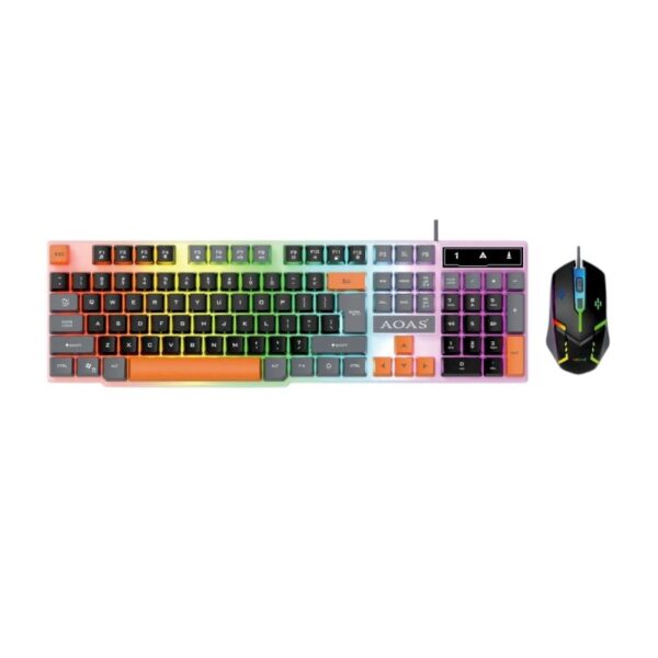 Σετ ενσύρματο πληκτρολόγιο & ποντίκι Gaming - A1020 - 655560 - Black - GoodFlix