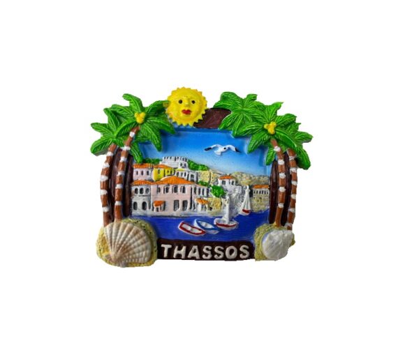 Tουριστικό μαγνητάκι Souvenir – Σετ 12pcs - Resin Magnet - Thassos - 678127 - GoodFlix