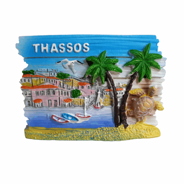 Tουριστικό μαγνητάκι Souvenir – Σετ 12pcs - Resin Magnet - Thassos - 678128 - GoodFlix