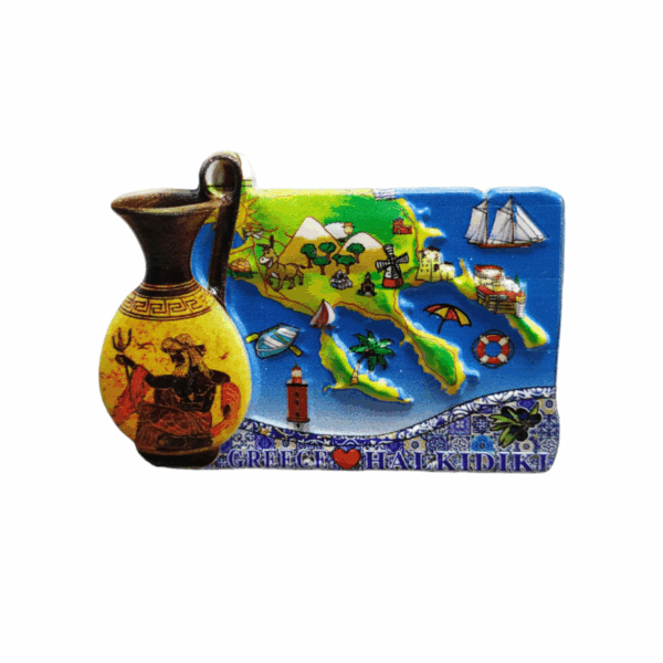 Tουριστικό μαγνητάκι Souvenir – Σετ 12pcs - Resin Magnet - Chalkidiki - 678314 - GoodFlix