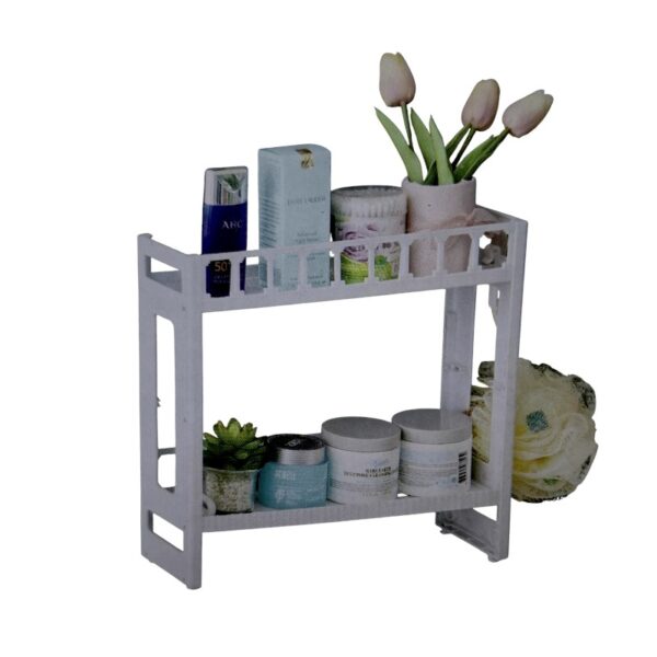 Ραφιέρα μπάνιου πλαστική διώροφη - KS2501 - 718592 - Grey - GoodFlix