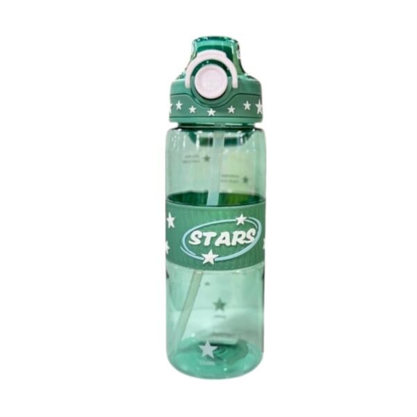 Φορητό παγούρι πλαστικό με καλαμάκι - 600ml - 722443 - Green - GoodFlix