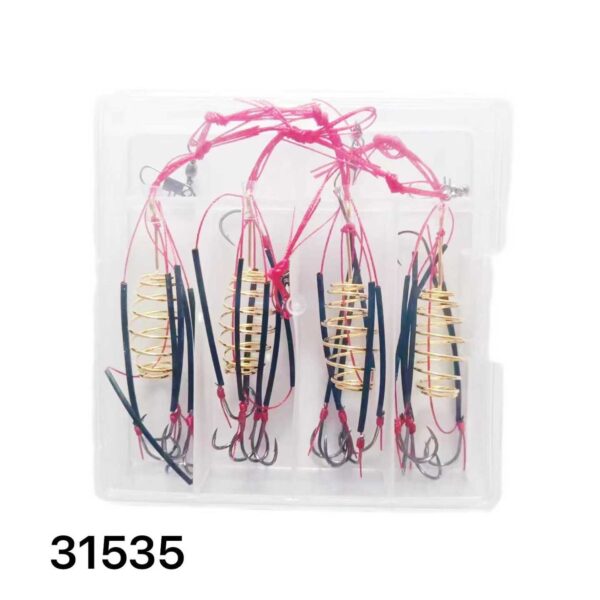Μαλαγρωτής ψαρέματος σπιράλ με αγκίστρια - 4pcs - 31535 - GoodFlix