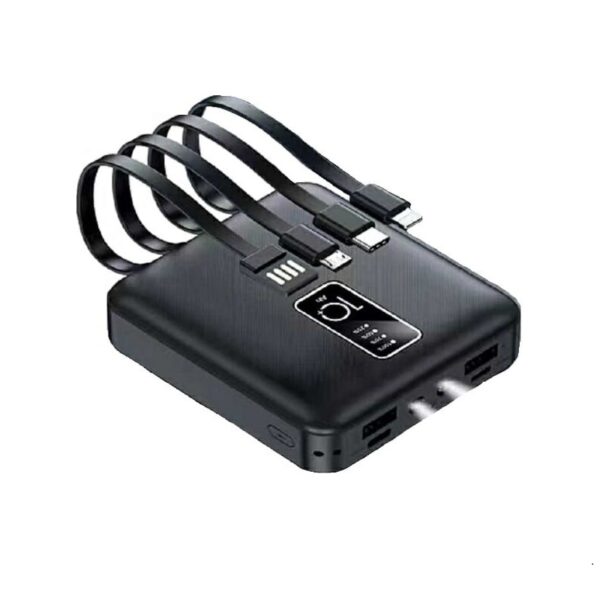 Powerbank mini - 4in1 - 10.000mah - S-341 - 884485 - Black - GoodFlix