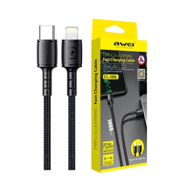 Καλώδιο φόρτισης & data - Type-C σε Lightning - CL-118L - 20W - AWEI - 887950 - GoodFlix