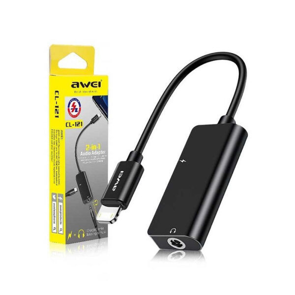 Αντάπτορας Lightning male σε Jack 3.5mm/Lightning female - CL-121 - AWEI - 888087 - GoodFlix