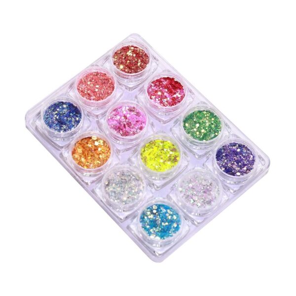 Σετ Glitter νυχιών Nail Art - Παλέτα - Glitter DW - 12pcs - 910600 - GoodFlix