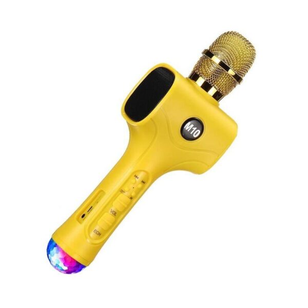 Ασύρματο μικρόφωνο Karaoke με ηχείο - M10 - 961867 - Yellow - GoodFlix