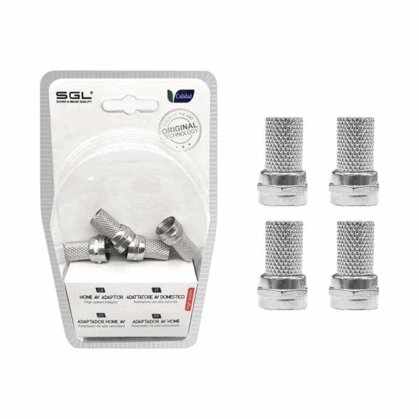 Βύσμα κεραίας TV Coaxial τύπου F - 4pcs - 1823-4 - Silver - 098692 - GoodFlix