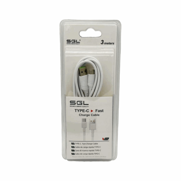 Καλώδιο φόρτισης & data - TypeC - Fast Charge - D1 - 3m - 096361 - GoodFlix