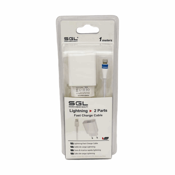 Αντάπτορας φόρτισης με καλώδιο και 2 θύρες USB - Lightning - Quick Charge - B5-F2 - 1m - 099521 - GoodFlix