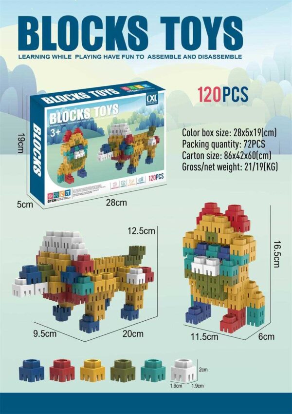 Σετ τουβλάκια κατασκευών DIY - 120pcs - CXL200-85 - 130656 - GoodFlix