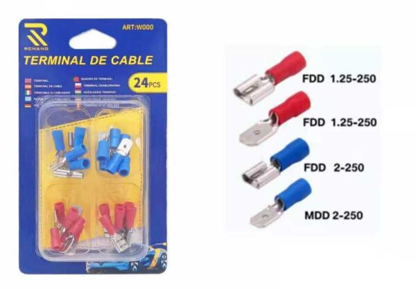 Σετ ακροδέκτες καλωδίων με μόνωση - 24pcs - 105875 - GoodFlix