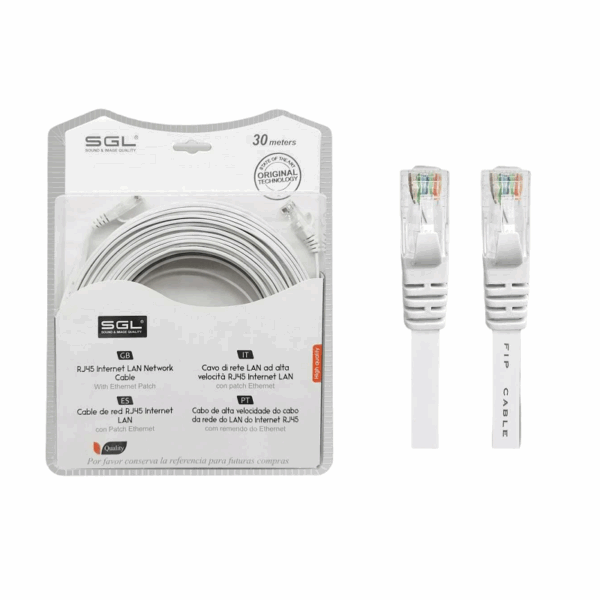 Καλώδιο δικτύου Ethernet - Πλακέ - A8P8C - 30m - 096476 - GoodFlix