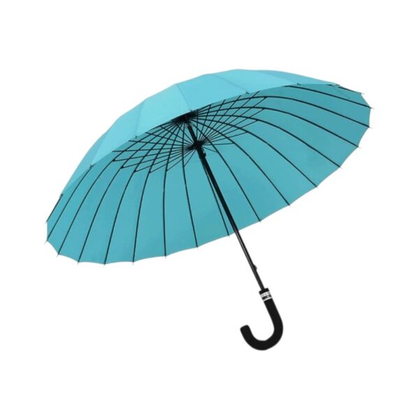 Αυτόματη ομπρέλα μπαστούνι - 24K - Tradesor - 111428 - Light Blue - GoodFlix