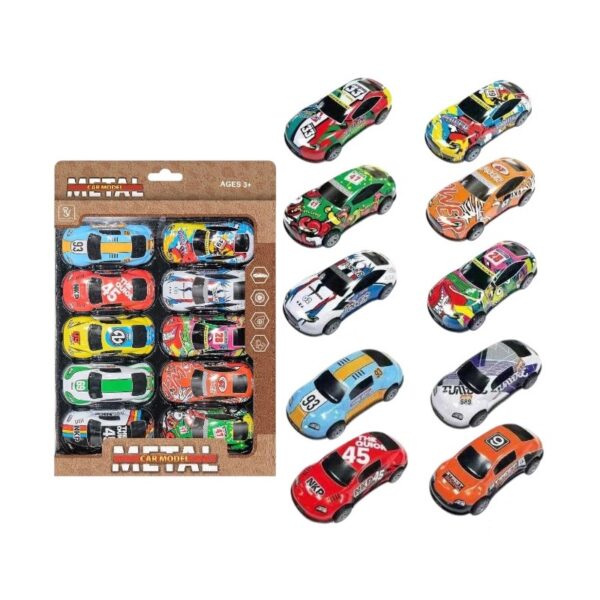 Σετ μεταλλικά αυτοκινητάκια - 10pcs - 8.6cm - 1122B-32 - 215253 - GoodFlix