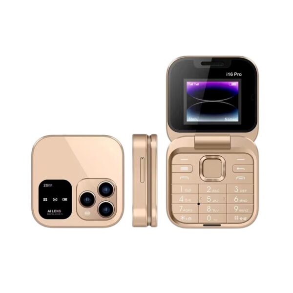 Κινητό τηλέφωνο - i16 Pro - Dual Sim - 812174 - Gold - Ελληνικό μενού - GoodFlix