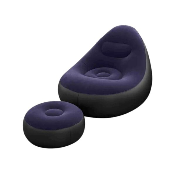 Φουσκωτή πολυθρόνα με υποπόδιο - 812365 - Dark Blue - GoodFlix