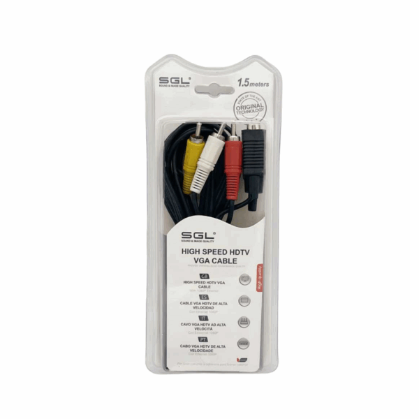 Καλώδιο σήματος VGA σε RCA - 550-3R - 1.5m - 095400 - GoodFlix