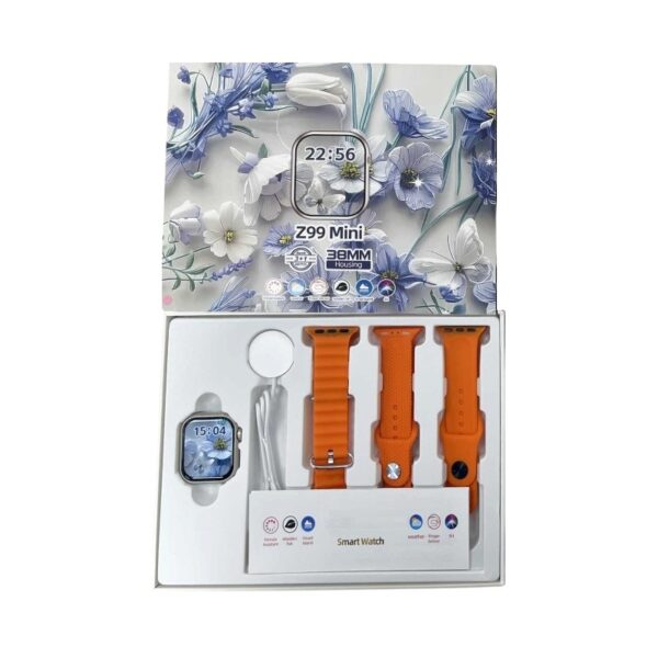 Σετ Smartwatch με 3 λουράκια - Z99 Mini - 064984 - Orange - GoodFlix