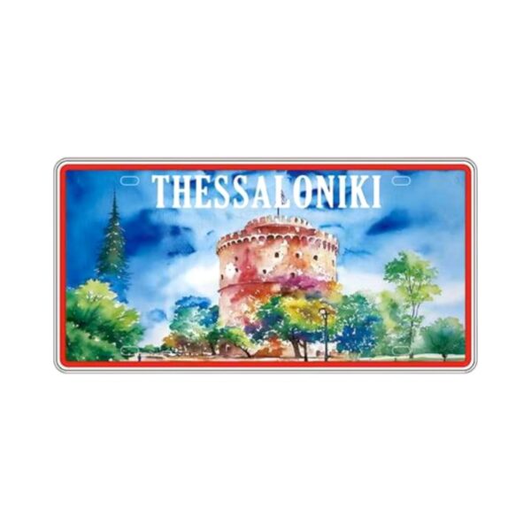 Μεταλλική πινακίδα Souvenir - 12pcs - Thessaloniki - 15x30cm - 181044 - GoodFlix