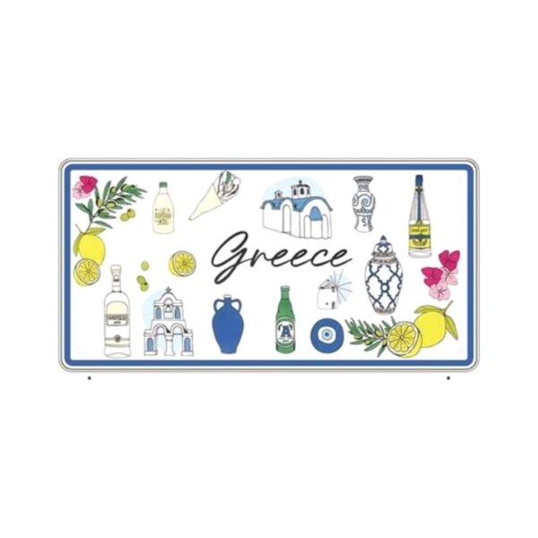 Μεταλλική πινακίδα Souvenir - 12pcs - Greece - 15x30cm - 181045 - GoodFlix