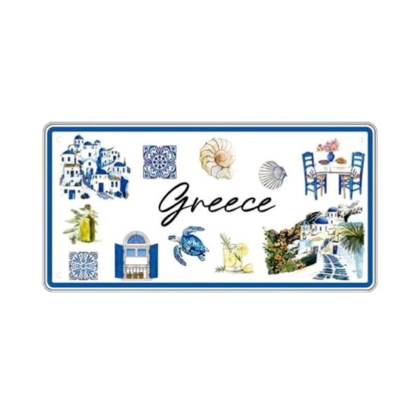 Μεταλλική πινακίδα Souvenir - 12pcs - Greece - 15x30cm - 181049 - GoodFlix