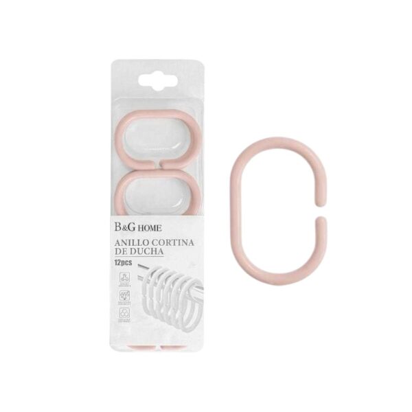 Κρίκοι κουρτίνας μπάνιου - Light Pink - 21659 - GoodFlix