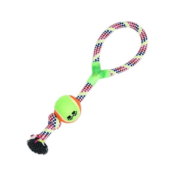 Παιχνίδι σκύλου σχοινί με μπάλα - 40cm - 12pcs - 550565 - GoodFlix
