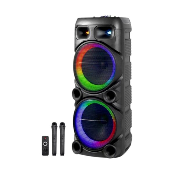 Φορητό ηχείο subwoofer με 2 μικρόφωνα Karaoke - AO-1299 - 801148 - GoodFlix