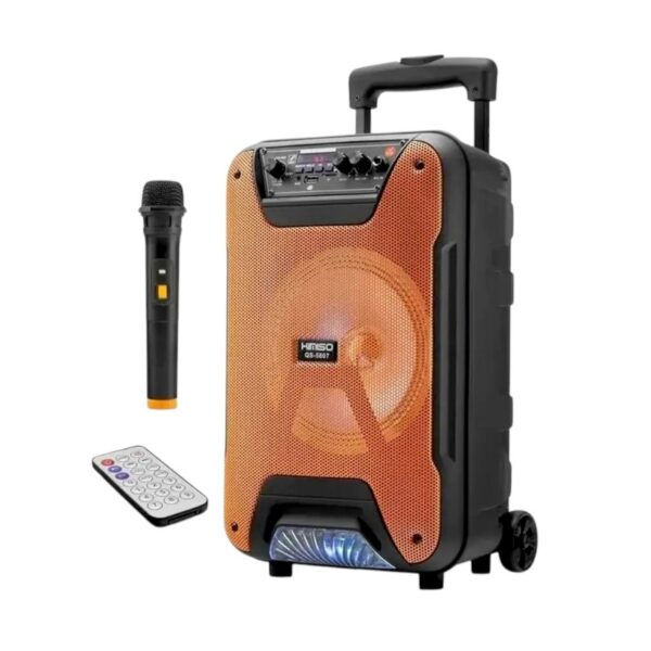Φορητό ηχείο subwoofer με μικρόφωνο Karaoke - QS-5807 - 813072 - Orange - GoodFlix