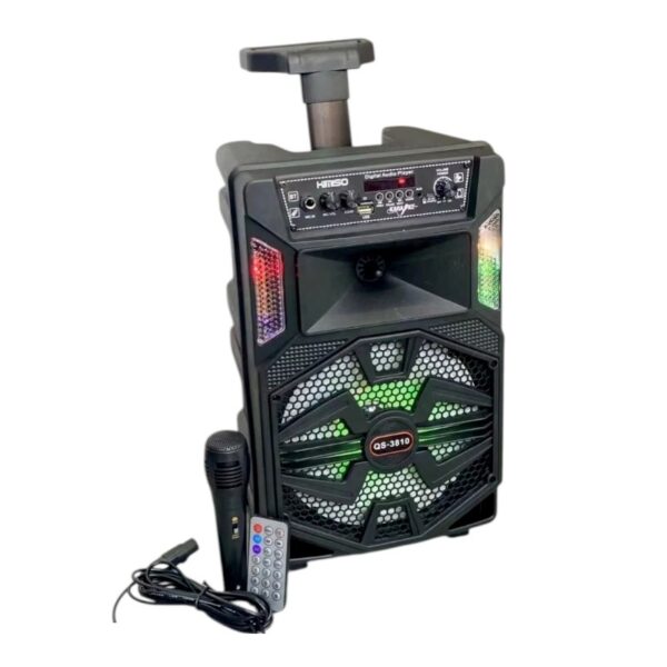 Φορητό ηχείο subwoofer με μικρόφωνο Karaoke - QS-3810 - 813195 - GoodFlix