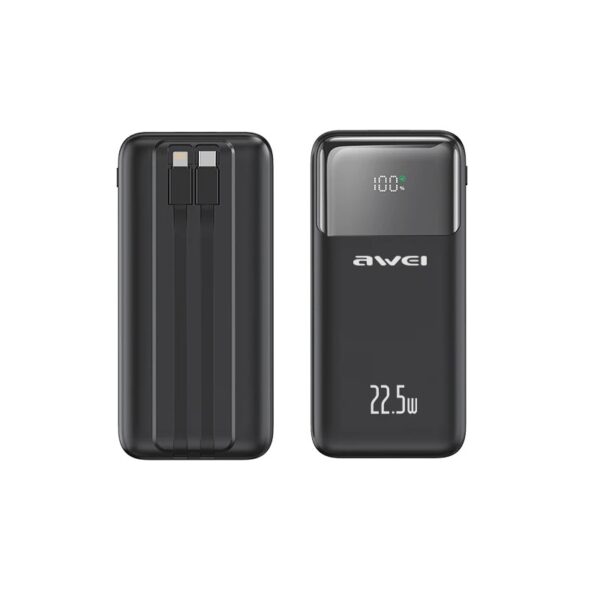 Powerbank - P106K - 10.000mah - 22.5W - AWEI - 007313 - Black - GoodFlix