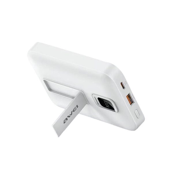 Powerbank ενσύρματης & μαγνητικής φόρτισης - P185K - AWEI - 004633 - White - GoodFlix