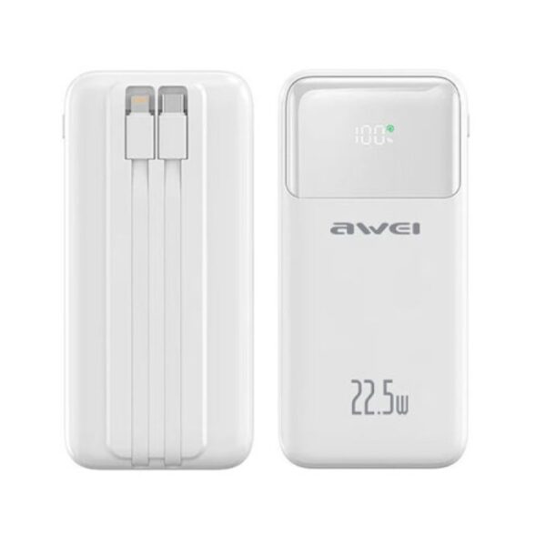 Powerbank - P106K - 10.000mah - 22.5W - AWEI - 005562 - White - GoodFlix