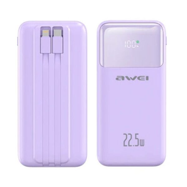 Powerbank - P106K - 10.000mah - 22.5W - AWEI - 001366 - Purple - GoodFlix