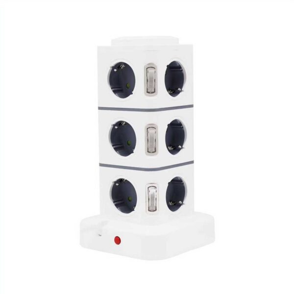 Κάθετο πολύπριζο 12 θέσεων με διακόπτες - Σούκο - 3m - RC-G12P - 012036 - GoodFlix