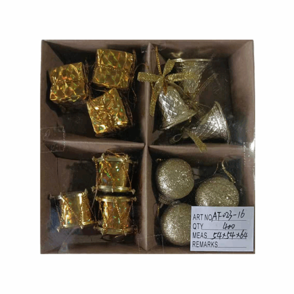 Σετ Χριστουγεννιάτικα στολίδια - 2.5cm - 12pcs - 023162 - GoodFlix