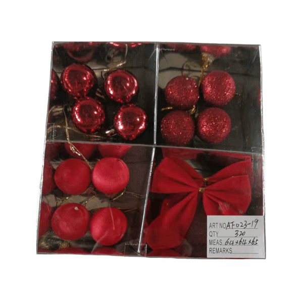 Σετ Χριστουγεννιάτικα στολίδια - 3cm - 16pcs - 023193 - GoodFlix