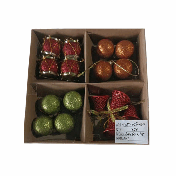 Σετ Χριστουγεννιάτικα στολίδια - 3cm - 16pcs - 023209 - GoodFlix