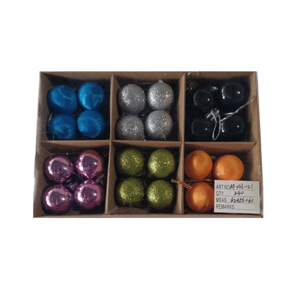 Σετ Χριστουγεννιάτικες μπάλες - 3cm - 24pcs - 023216 - GoodFlix