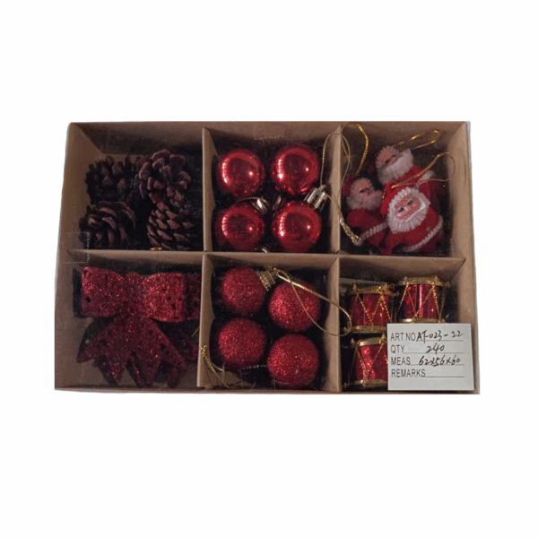 Σετ Χριστουγεννιάτικα στολίδια - 3cm - 24pcs - 023223 - GoodFlix