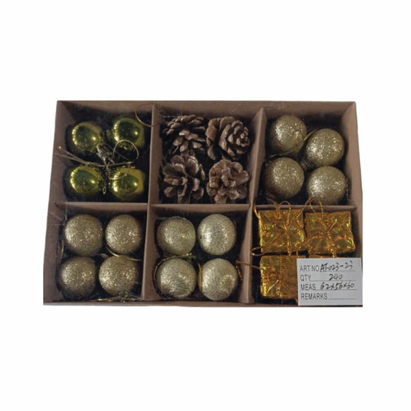 Σετ Χριστουγεννιάτικα στολίδια - 3cm - 24pcs - 023230 - GoodFlix