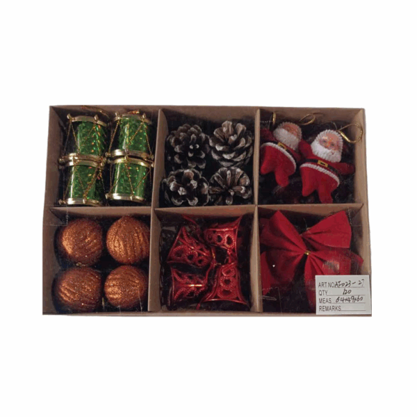 Σετ Χριστουγεννιάτικα στολίδια - 4cm - 24pcs - 023278 - GoodFlix