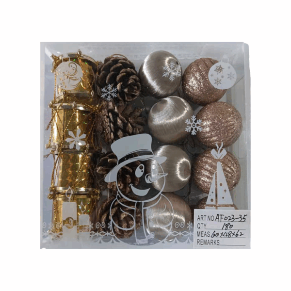Σετ Χριστουγεννιάτικα στολίδια - 4cm - 16pcs - 023353 - GoodFlix