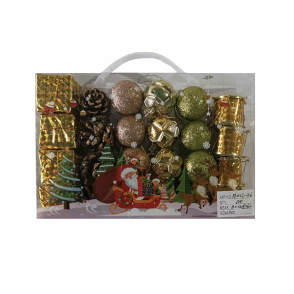 Σετ Χριστουγεννιάτικα στολίδια - 4cm - 24pcs - 023469 - GoodFlix