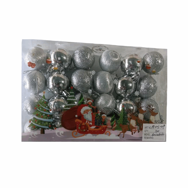 Σετ Χριστουγεννιάτικες μπάλες - 4cm - 24pcs - 023490 - GoodFlix