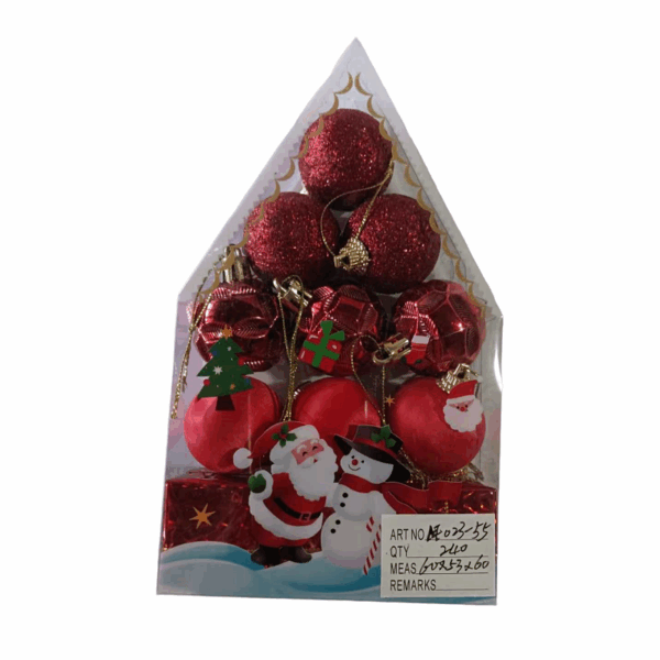 Σετ Χριστουγεννιάτικα στολίδια - 4cm - 12pcs - 023551 - GoodFlix